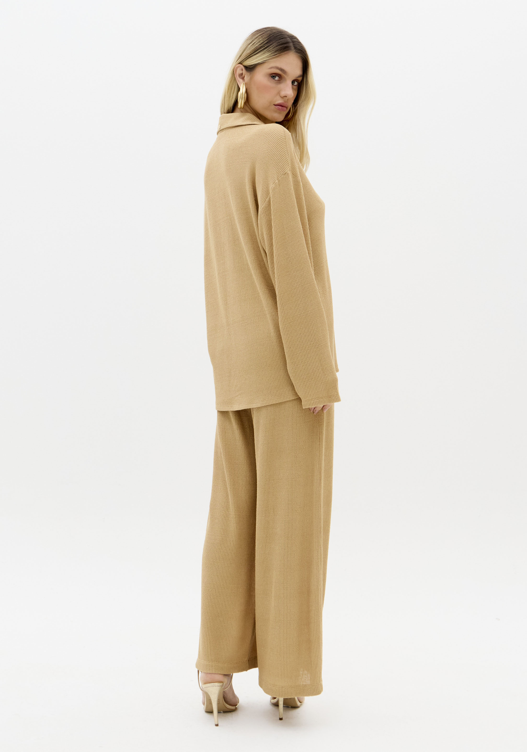 Calças Largas CROASSAINT Bege - Lança Perfume 6