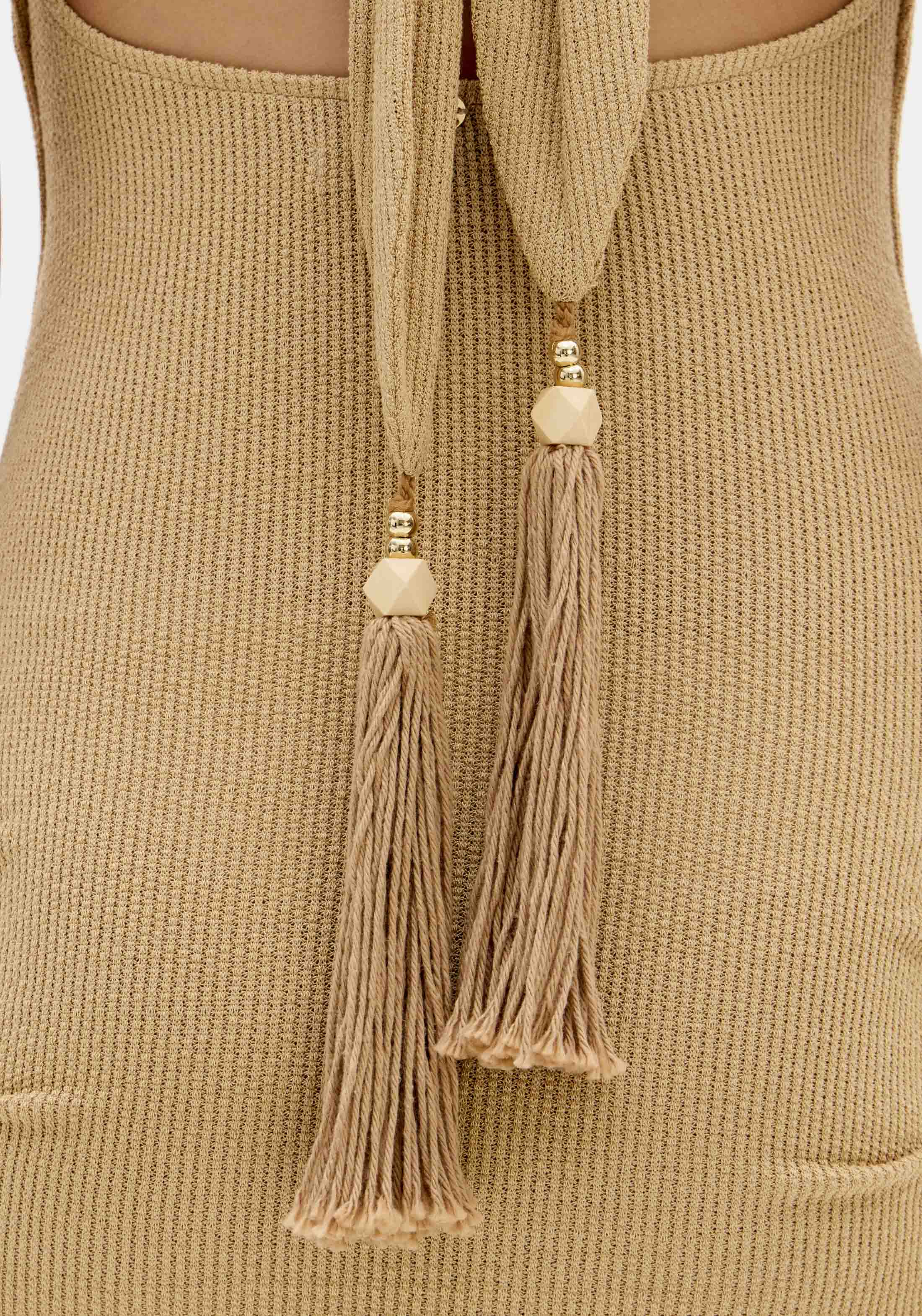 Vestido Curto Justo CROASSAINT Bege  - Lança Perfume 7