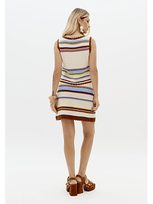 Top Tricô Bege Multi - Lança Perfume