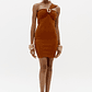 Vestido de Alça Canelado Ferrugem - Lança Perfume - thumbnail 4