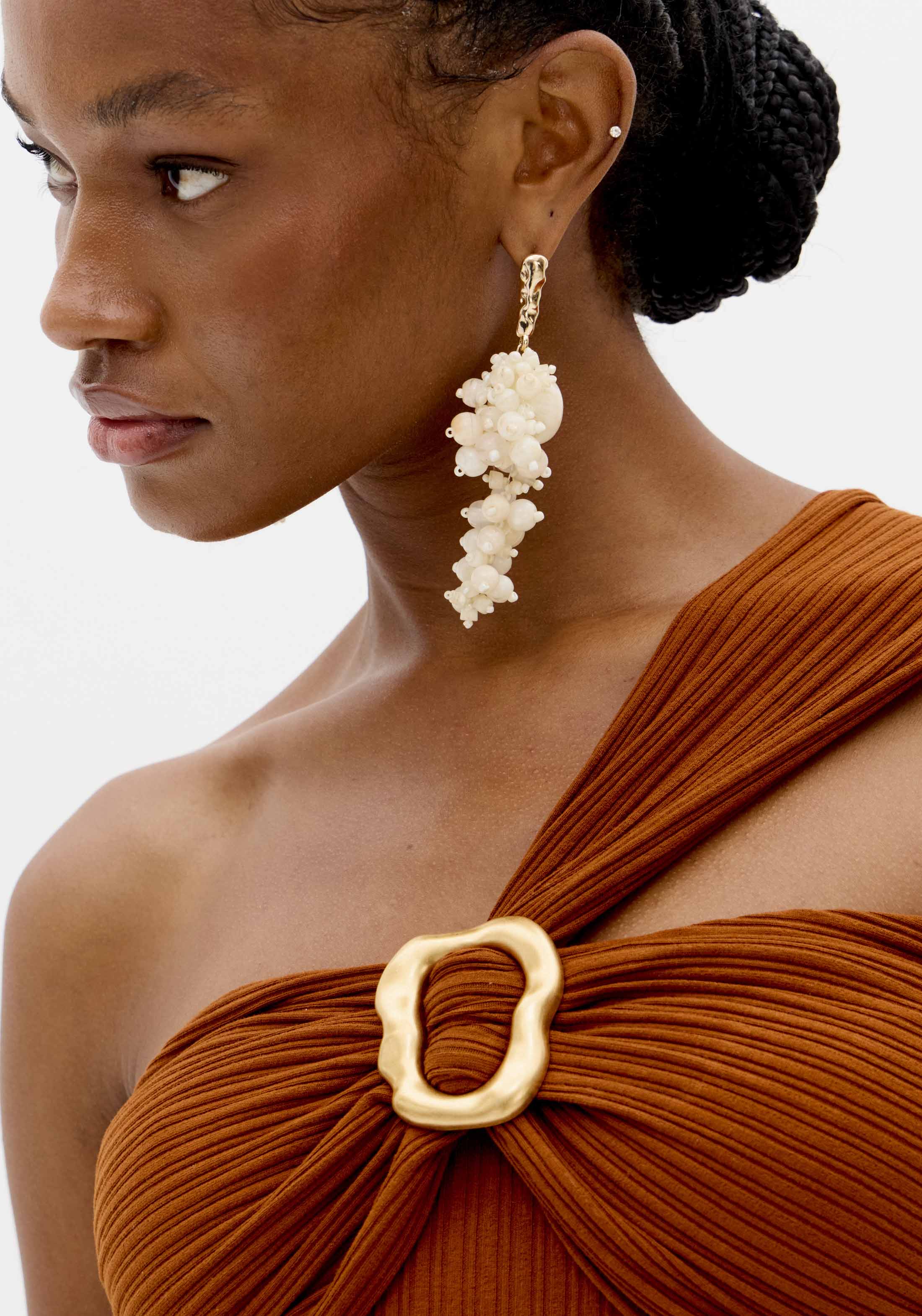 Vestido de Alça Canelado Ferrugem - Lança Perfume 6