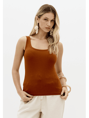 Top de Cavas Canelado Ferrugem - Lança Perfume 