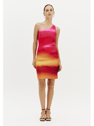 Vestido Justo SUNSET MIRAGE Rosa - Lança Perfume 