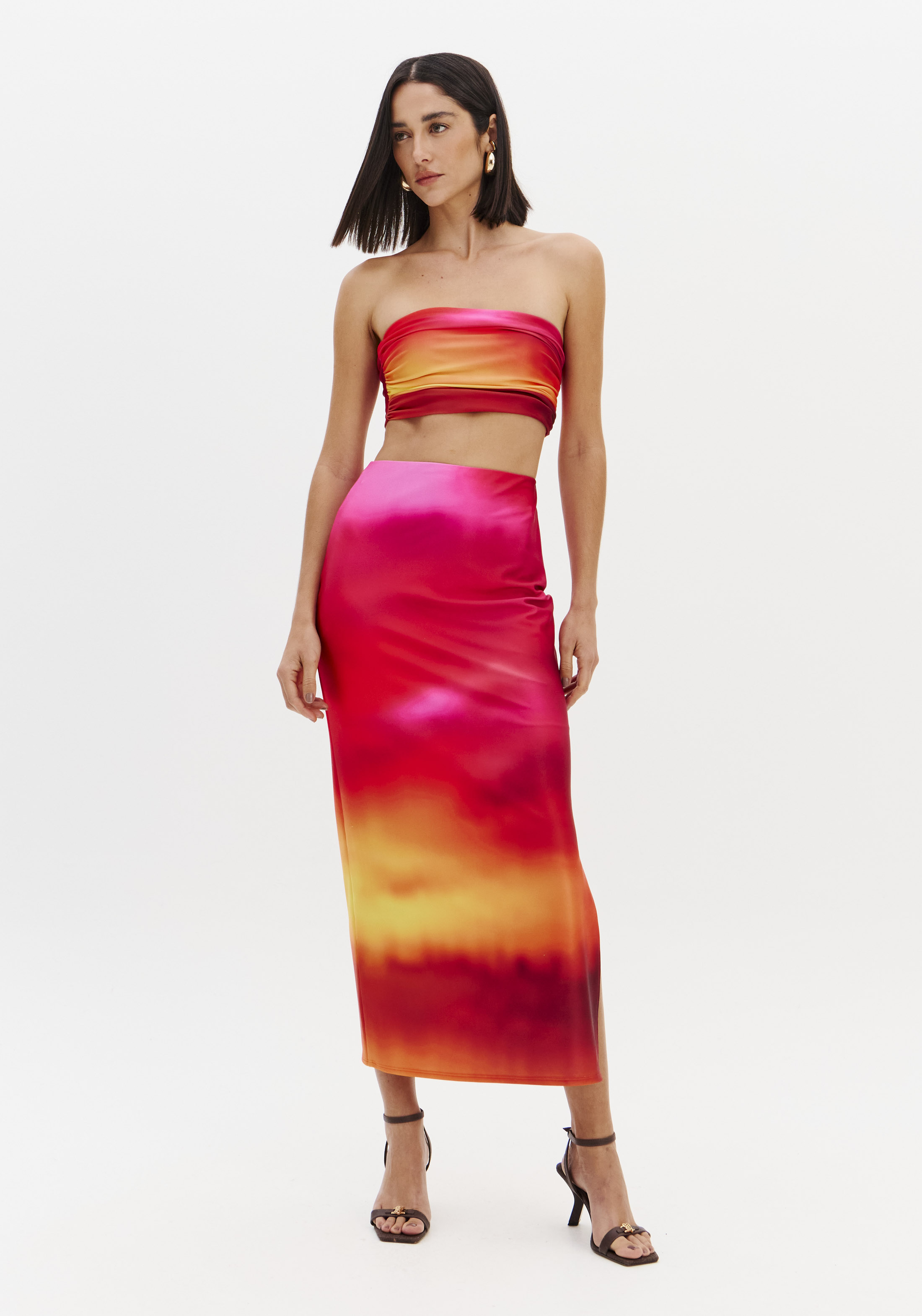 Saia Comprida SUNSET MIRAGE Rosa - Lança Perfume 1