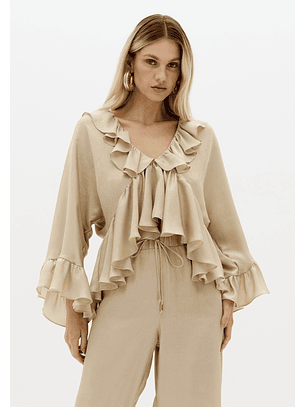 Blusa com Manga Dourado - Lança Perfume