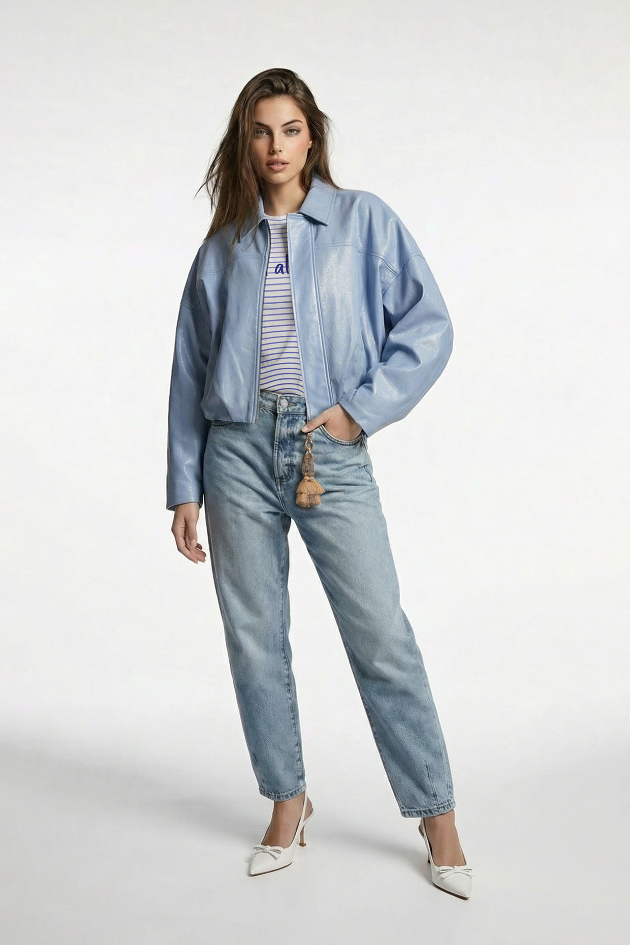 Casaco Bomber Ecopele Azul - SAHOCO 4