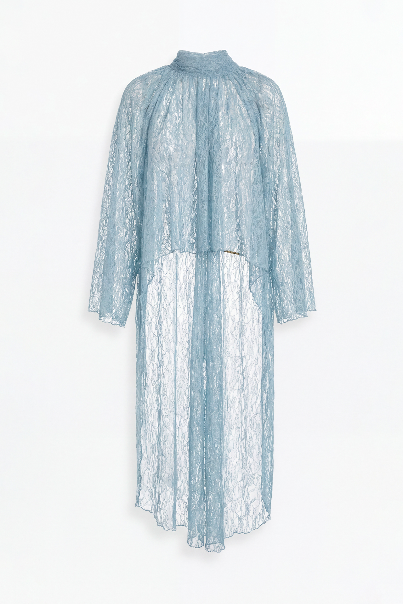 Blusa em Renda Comprida Azul - SAHOCO  2