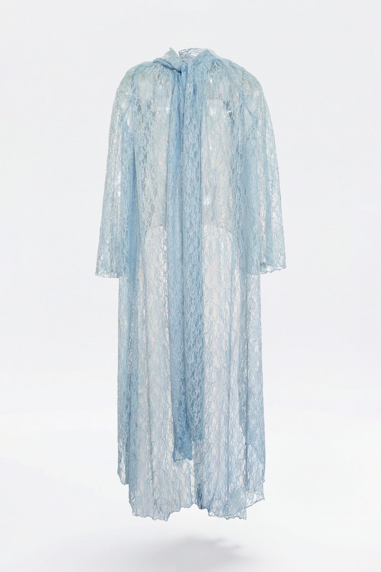 Blusa em Renda Comprida Azul - SAHOCO  4