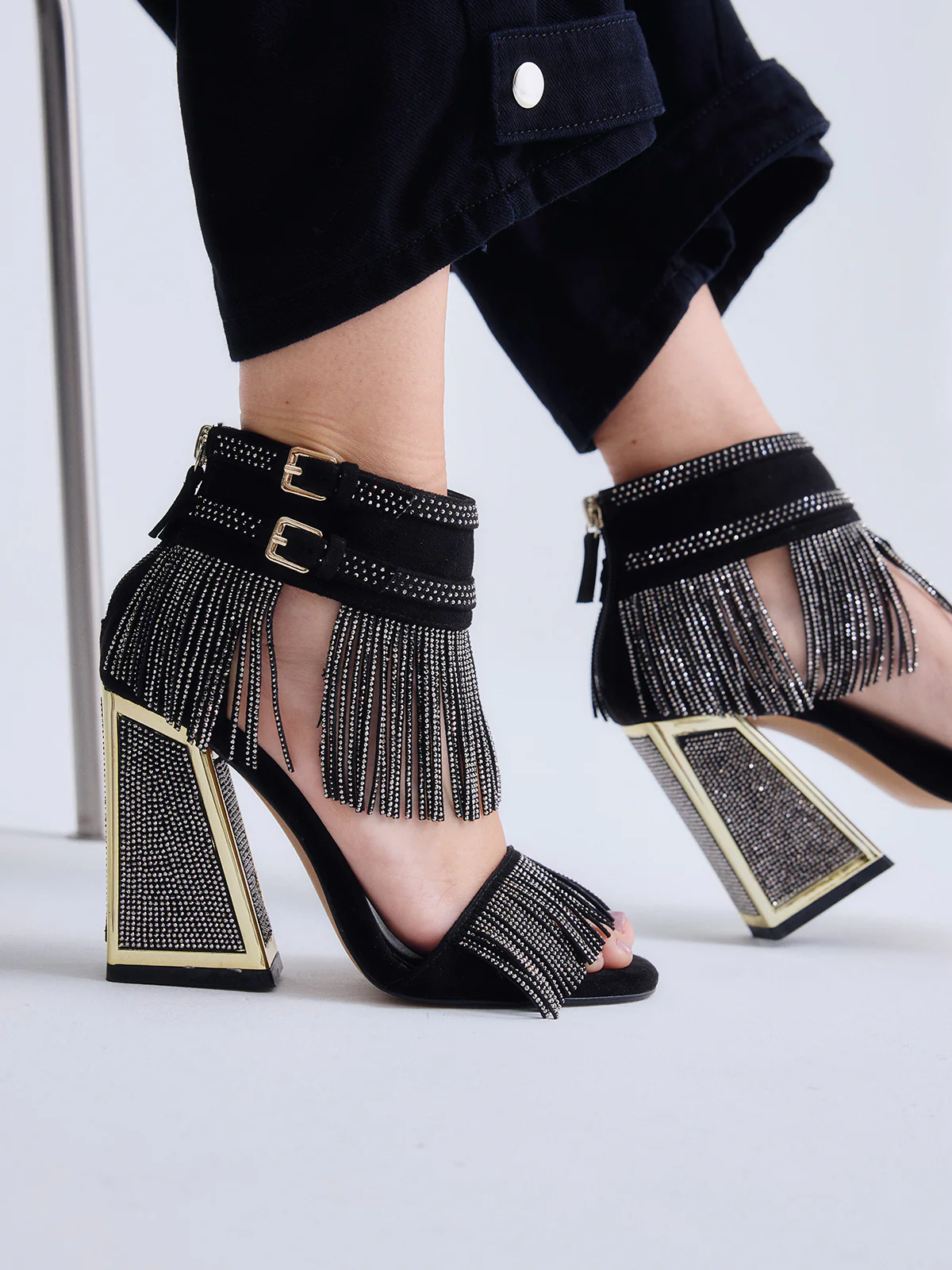 Sandália de Salto Dominic 520 Preto - EXÉ 5