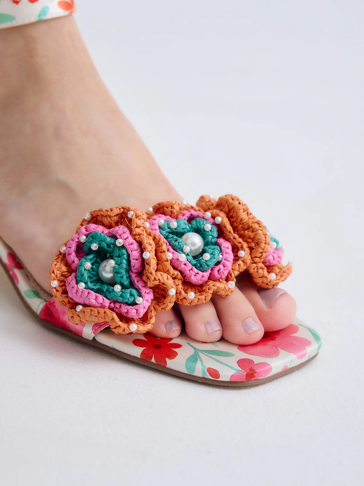 Sandália de Salto Capri 400 Flores - EXÉ 8