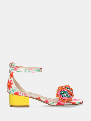Sandália de Salto Capri 400 Flores - EXÉ