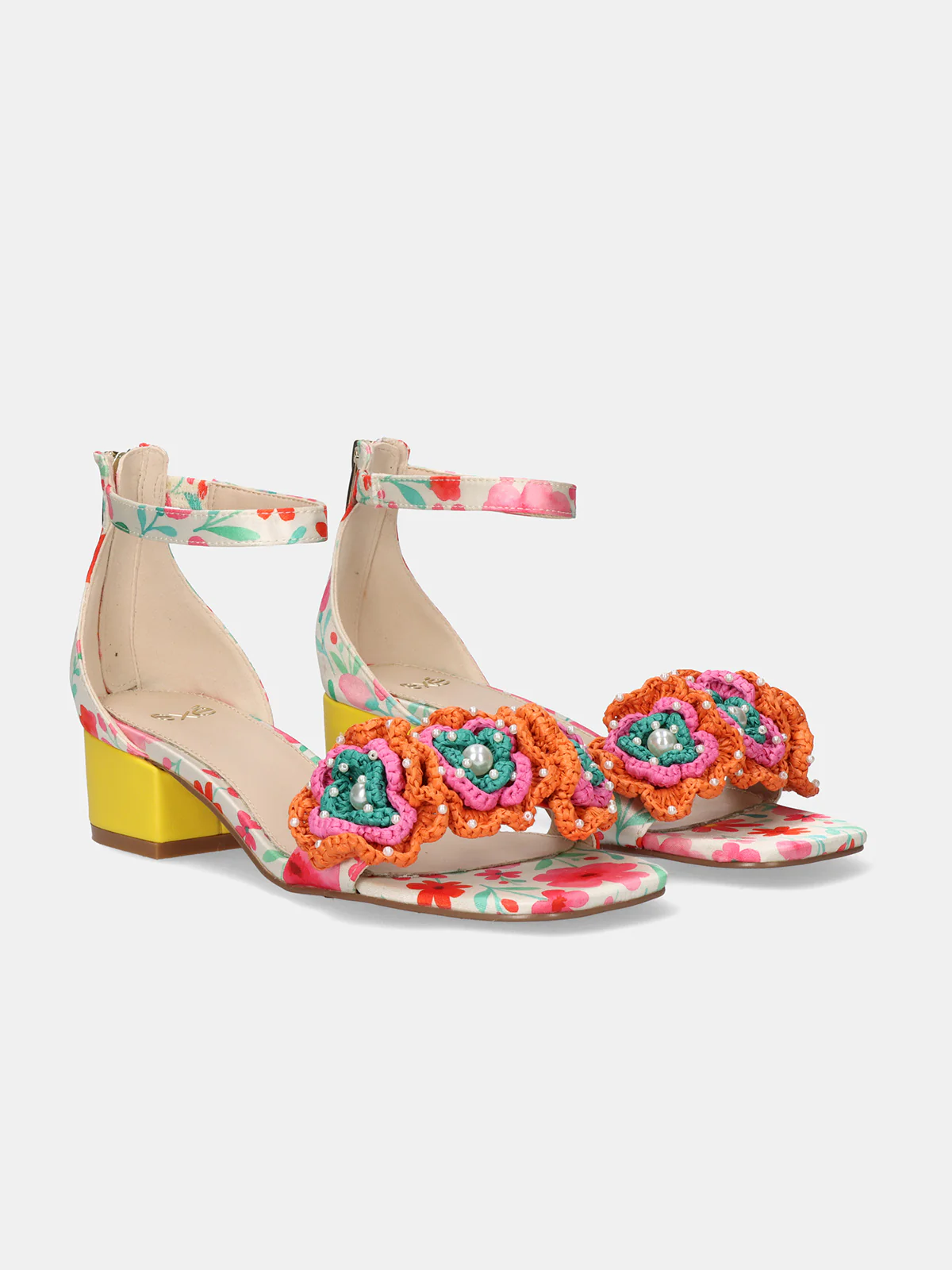 Sandália de Salto Capri 400 Flores - EXÉ 6