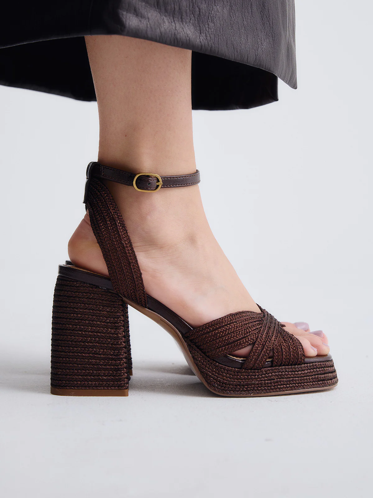 Sandália de Salto Havana-309 Castanho - EXÉ  7