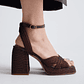 Sandália de Salto Havana-309 Castanho - EXÉ  - Miniatura 7