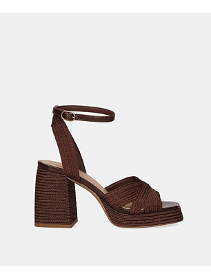 Sandália de Salto Havana-309 Castanho - EXÉ 