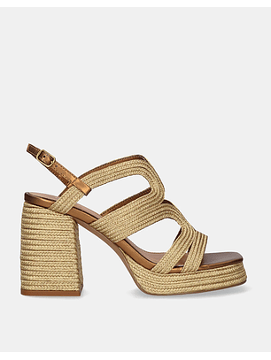 Sandália de salto Havana-077 Dourado - EXÉ