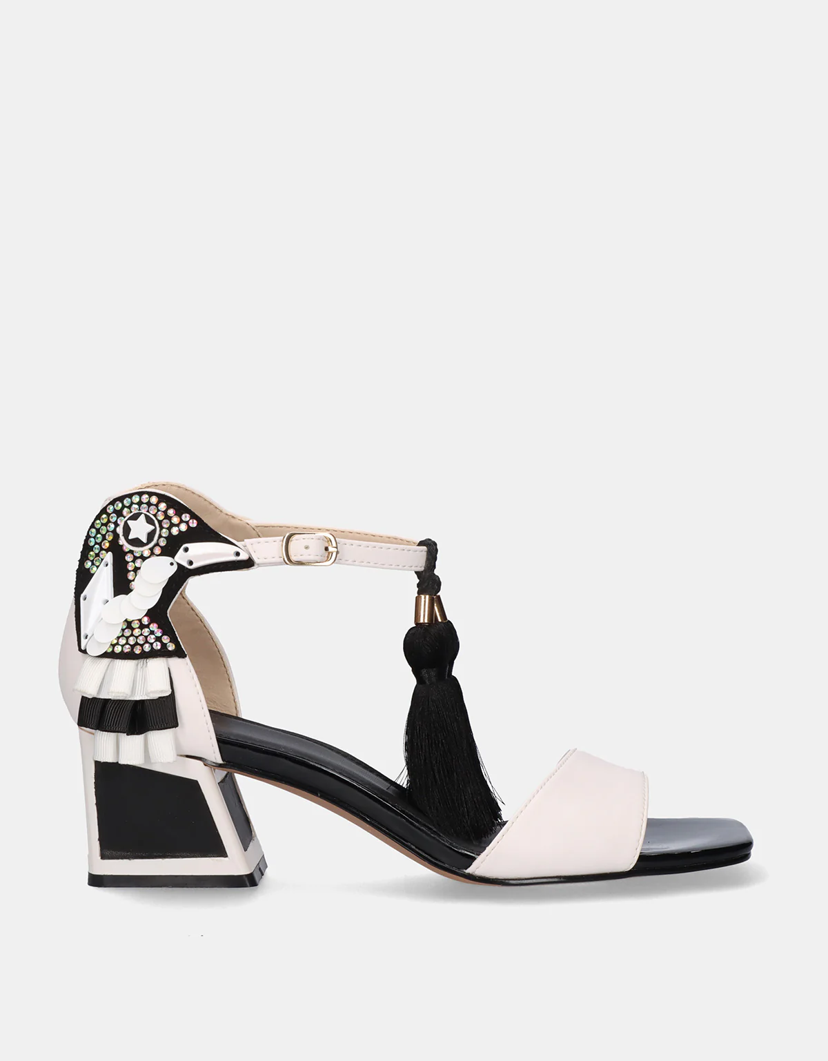 Salto de Salto Baixo Luísa-210 Preto e Branco - EXÉ  1