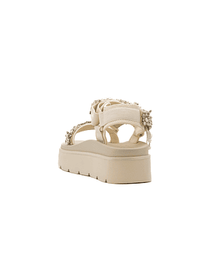 Sandália com Strass EKS-03H Branco - NAN-KU 