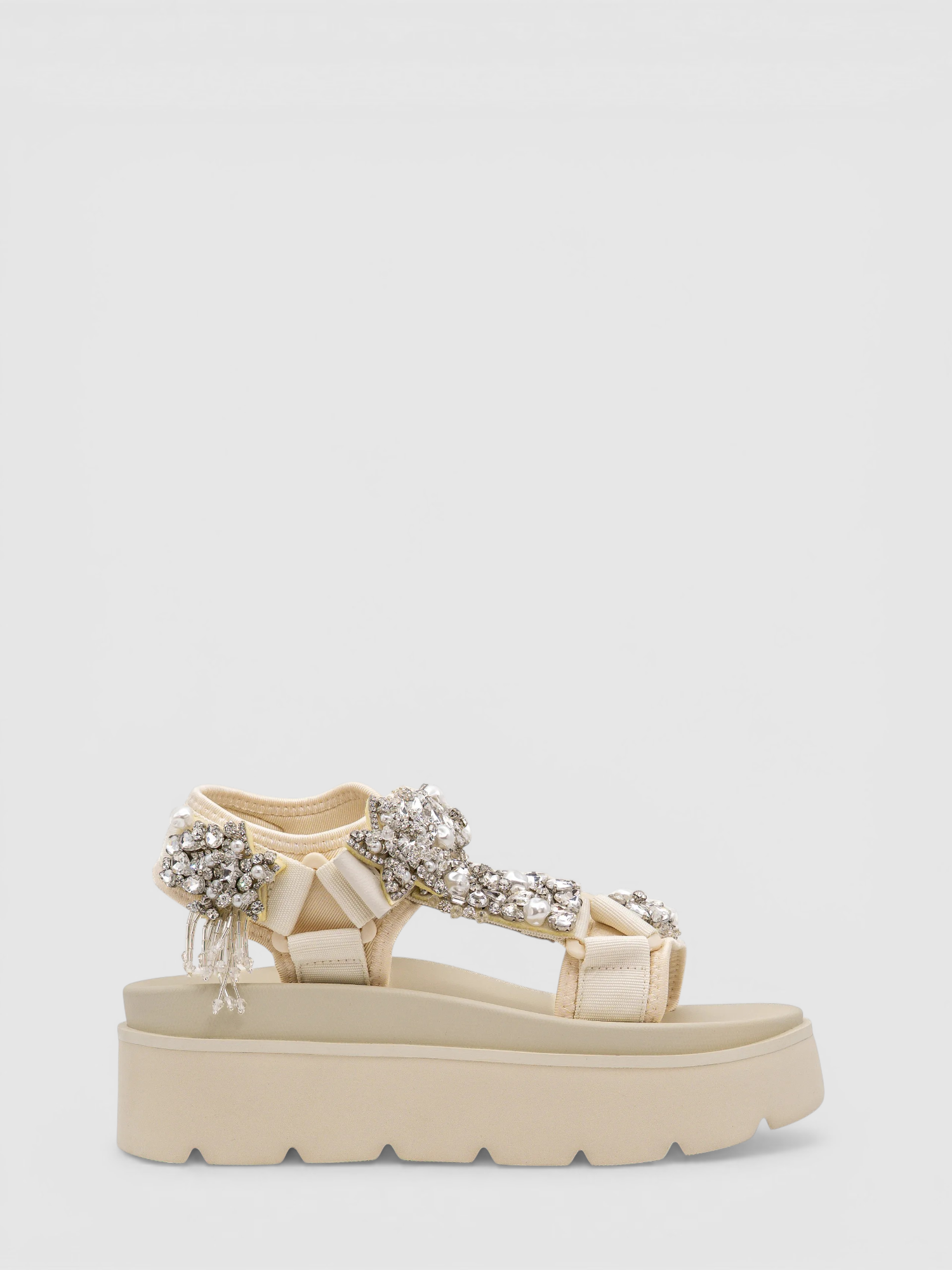 Sandália com Strass EKS-03H Branco - NAN-KU  1