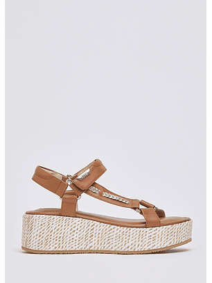 Sandália de Plataforma FLO 05 Camel - Liu Jo