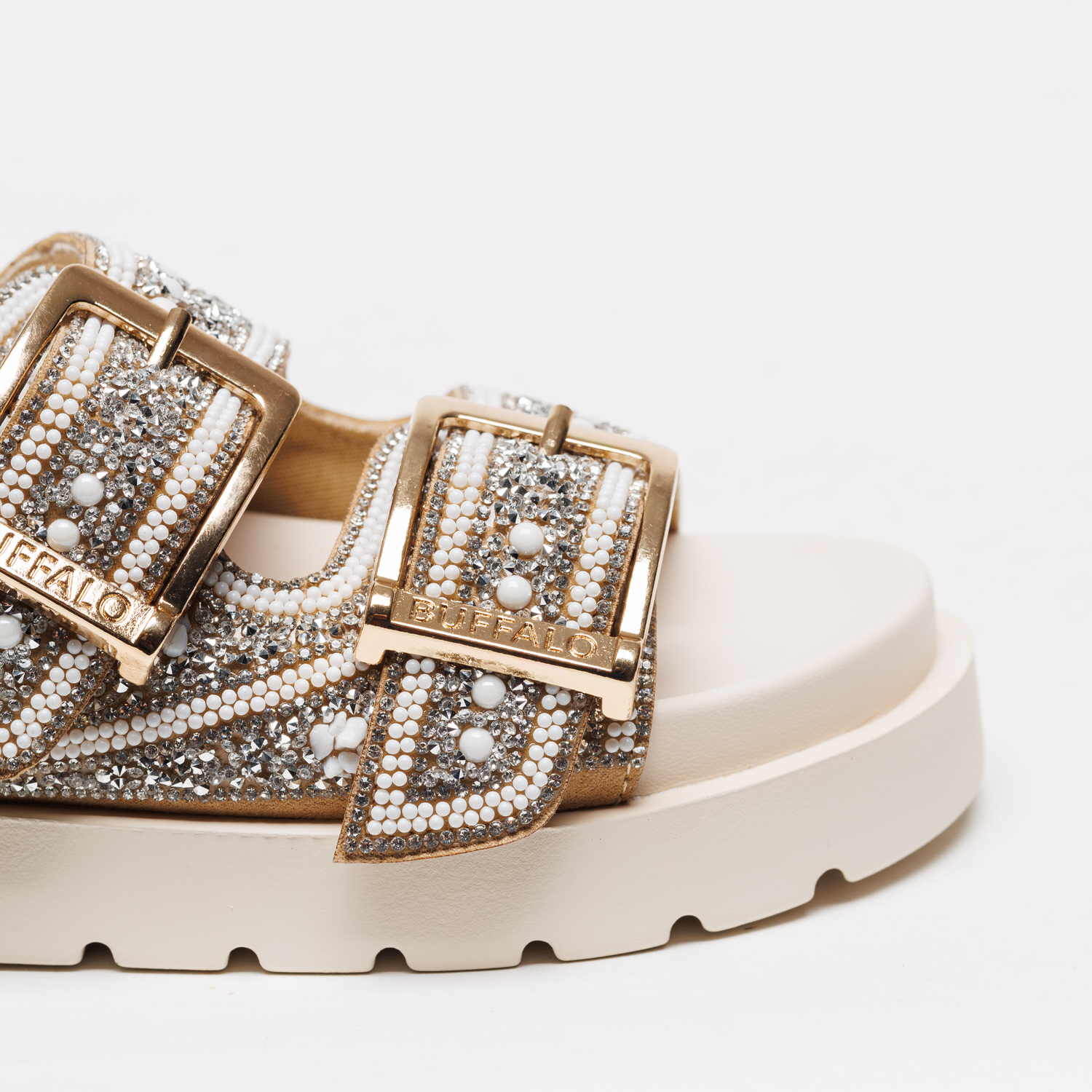 Chinel com Pedras RAYA Dourado - Buffalo  6