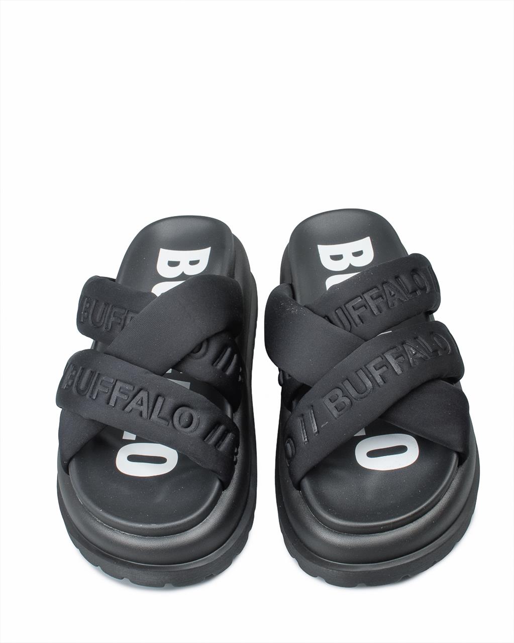 Chinelo de Plaforma Palma Cross Preto - Buffalo  4