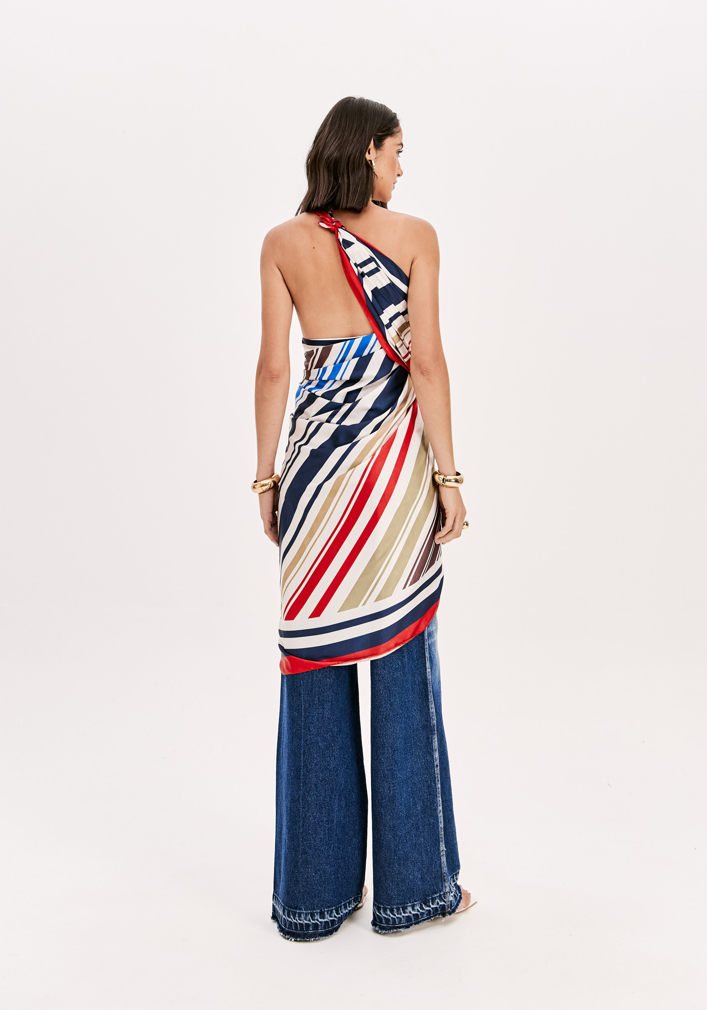 Calças Wide Leg Ganga Escura -  Lança Perfume  2