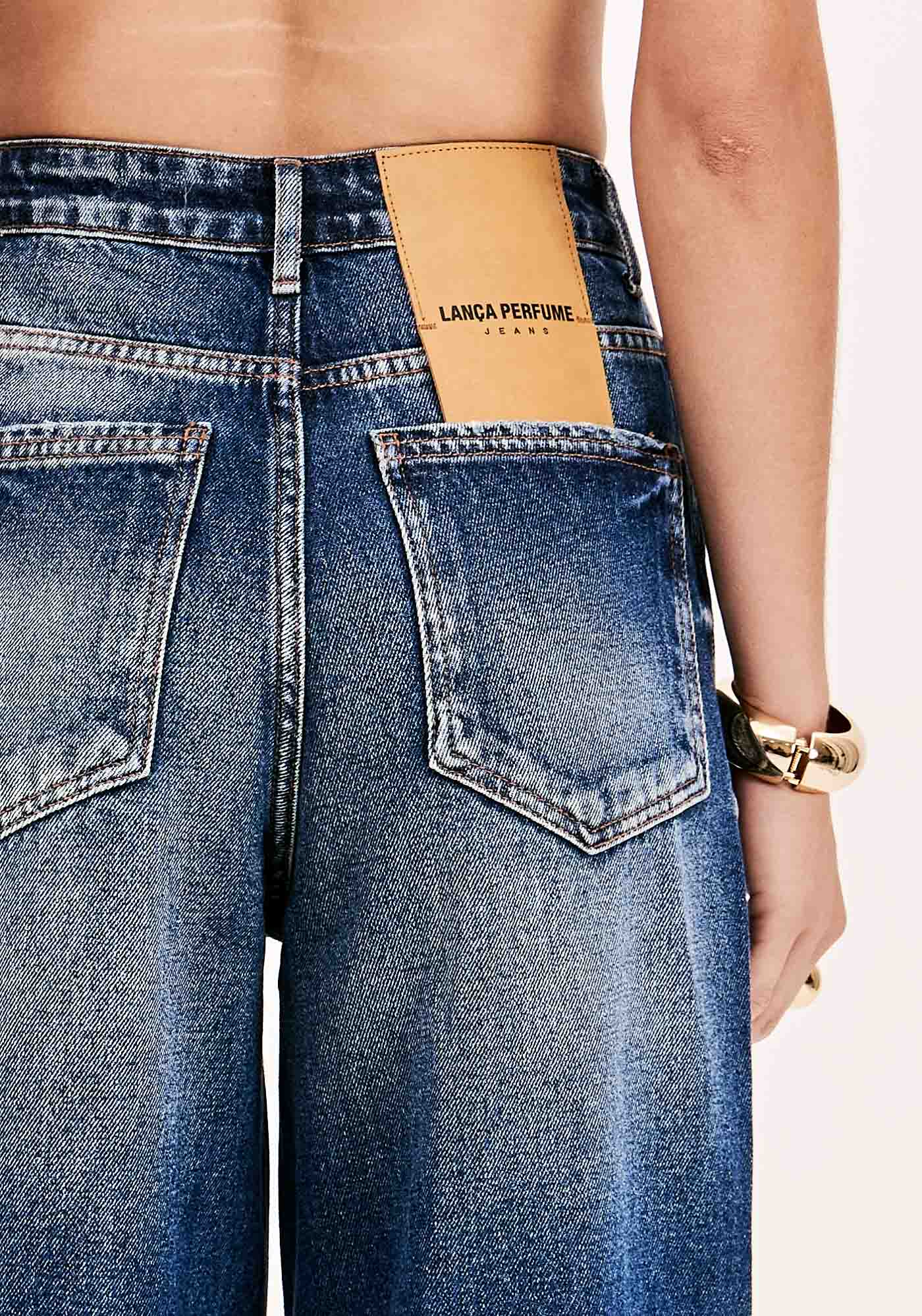 Calças Wide Leg Ganga Escura -  Lança Perfume  4