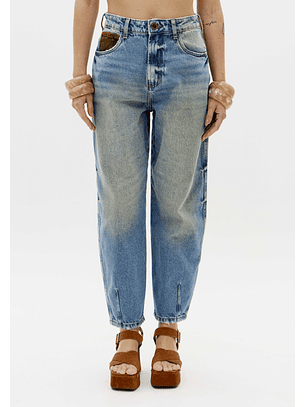 Calças em Ganga com Lavagem - Lança Perfume 