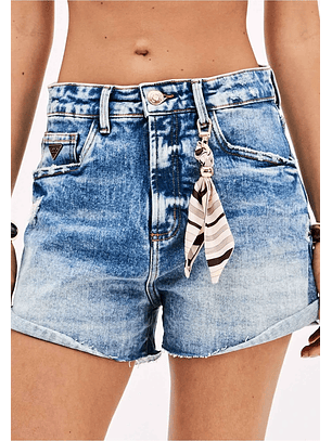 Calções em Ganga com Pendente - Lança Perfume