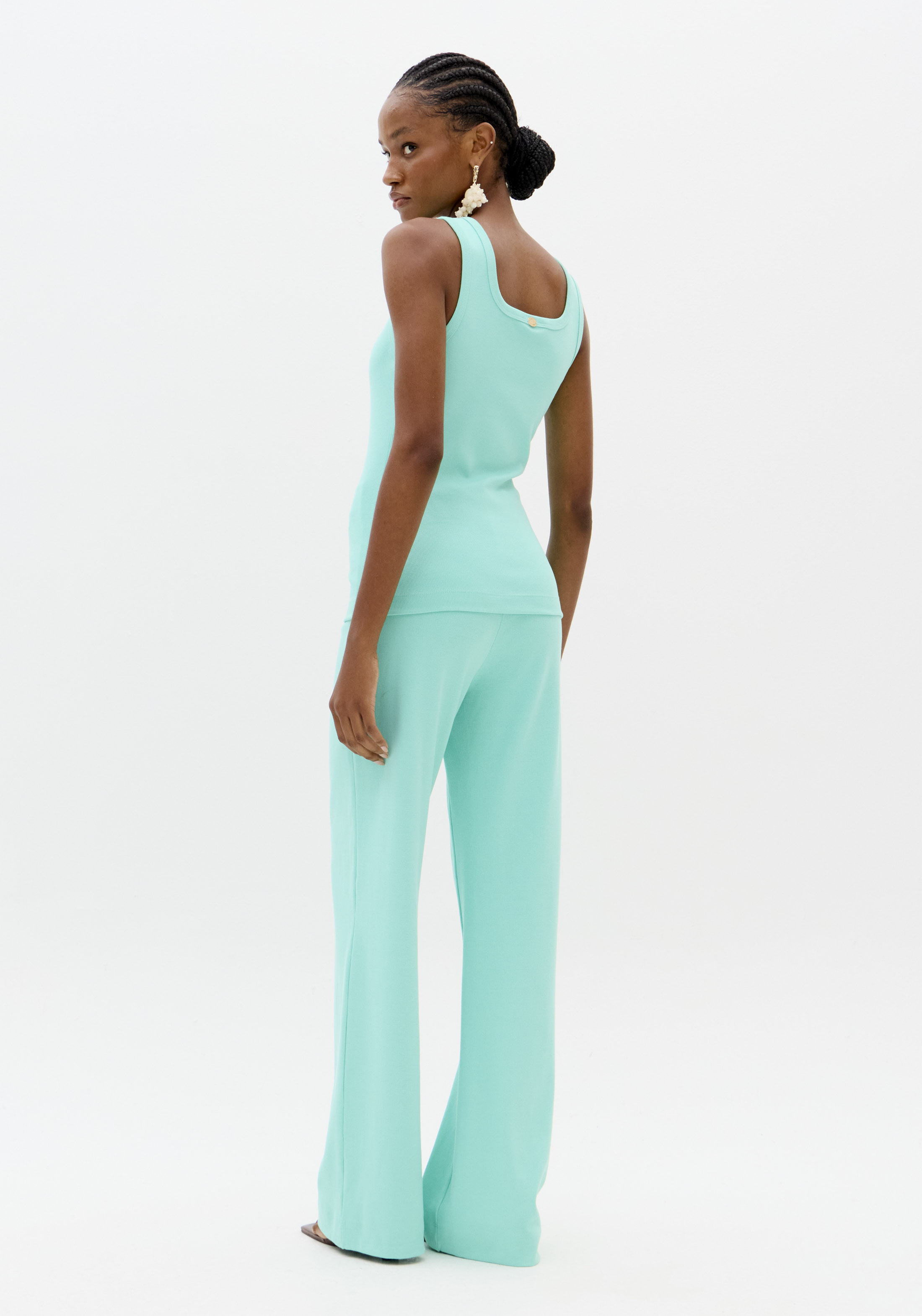 Top Canelado Turquesa - Lança Perfume  3