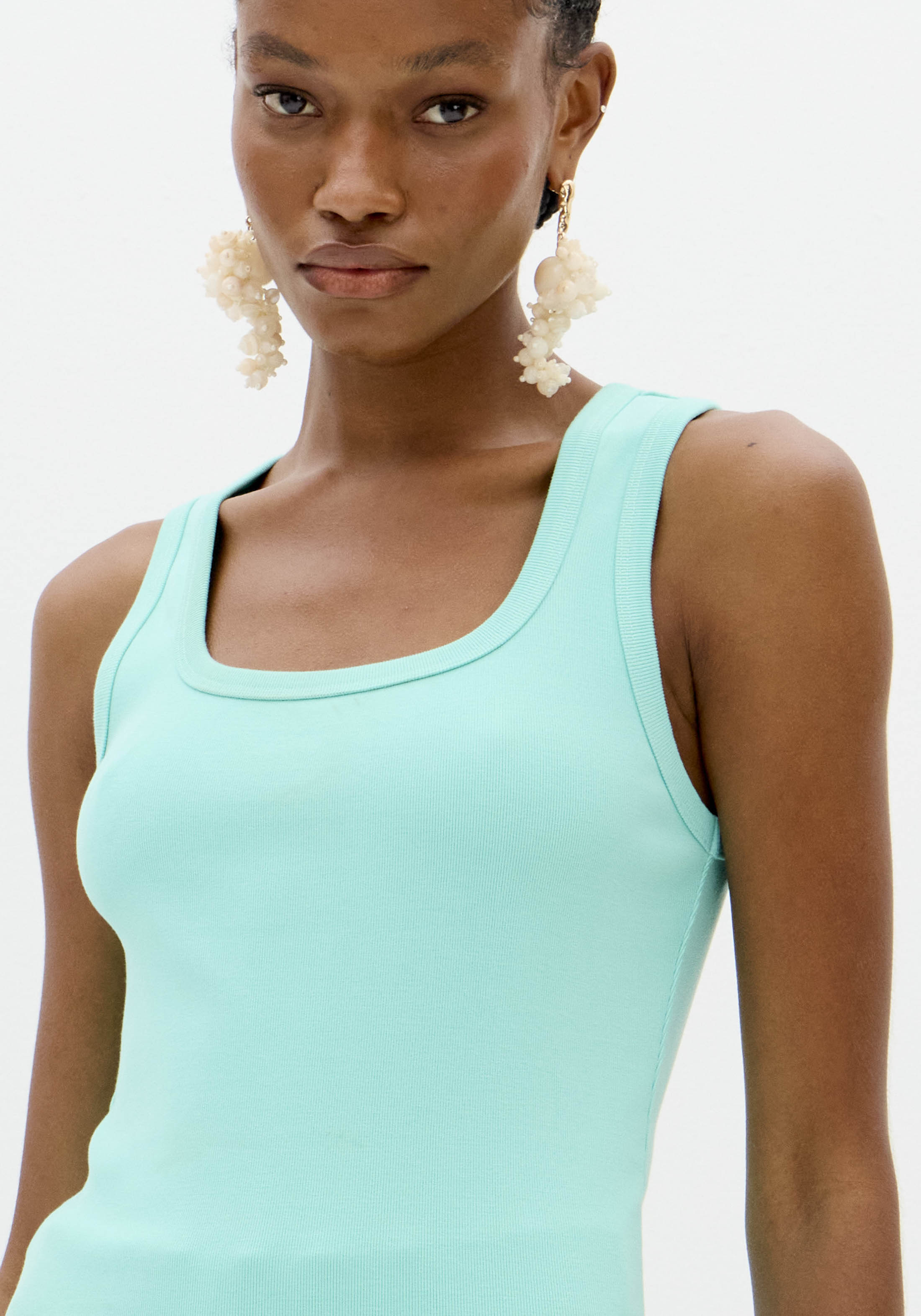 Top Canelado Turquesa - Lança Perfume  4