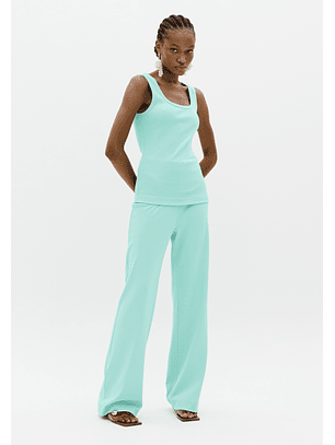 Top Canelado Turquesa - Lança Perfume 