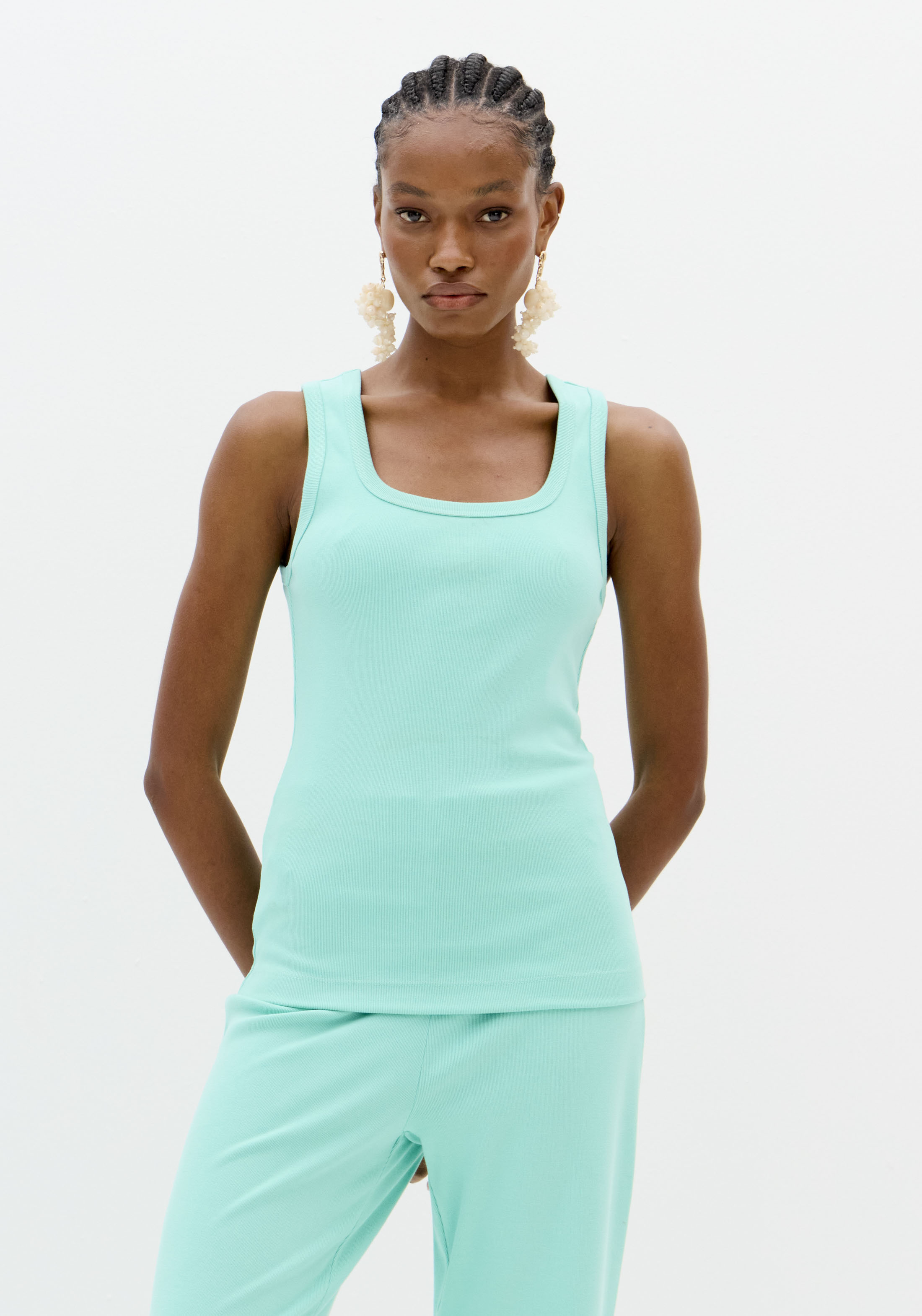 Top Canelado Turquesa - Lança Perfume  1