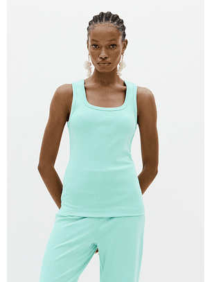 Top Canelado Turquesa - Lança Perfume 