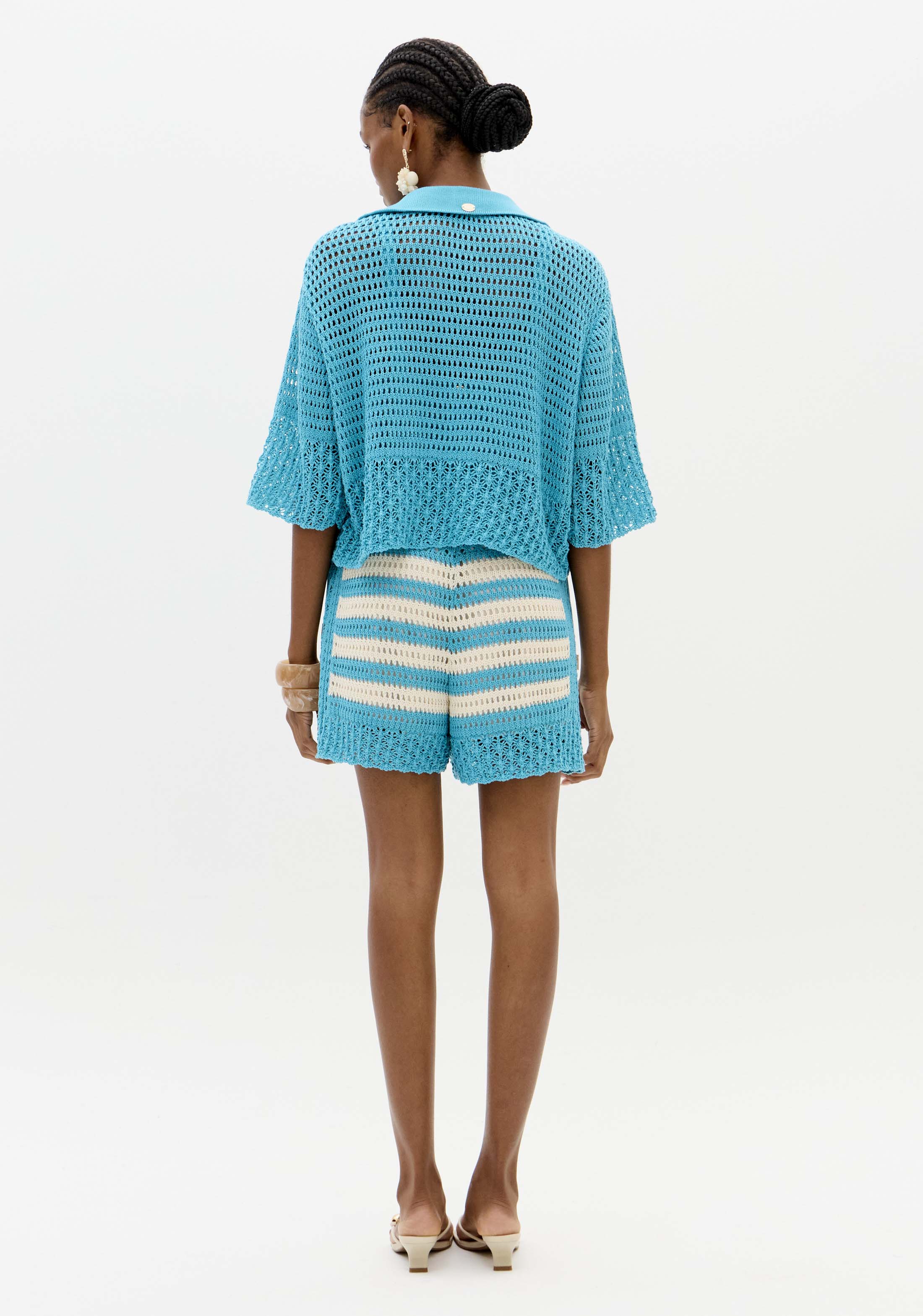 Camisa em Tricô Turquesa - Lança Perfume  4