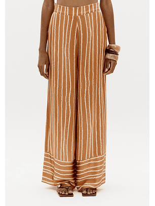 Calças Largas com Riscas Laranja - Lança Perfume