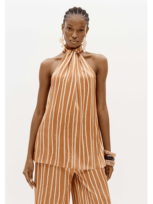 Top de Cavas Riscas Laranja - Lança Perfume