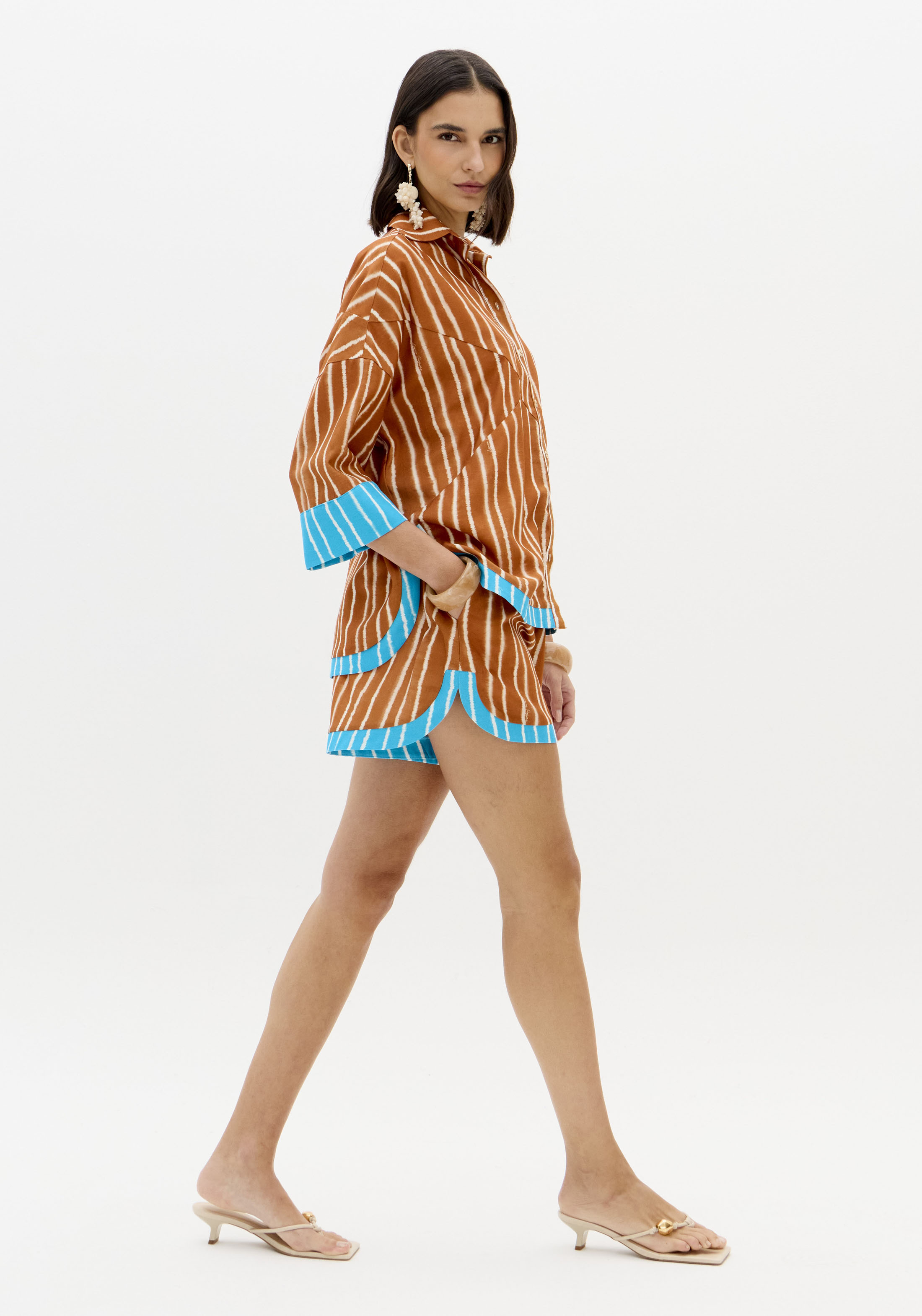 Calções com Riscas Laranja - Lança Perfume 2