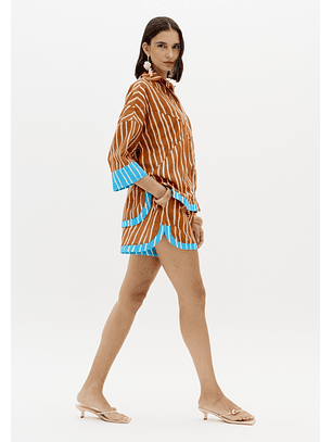 Calções com Riscas Laranja - Lança Perfume