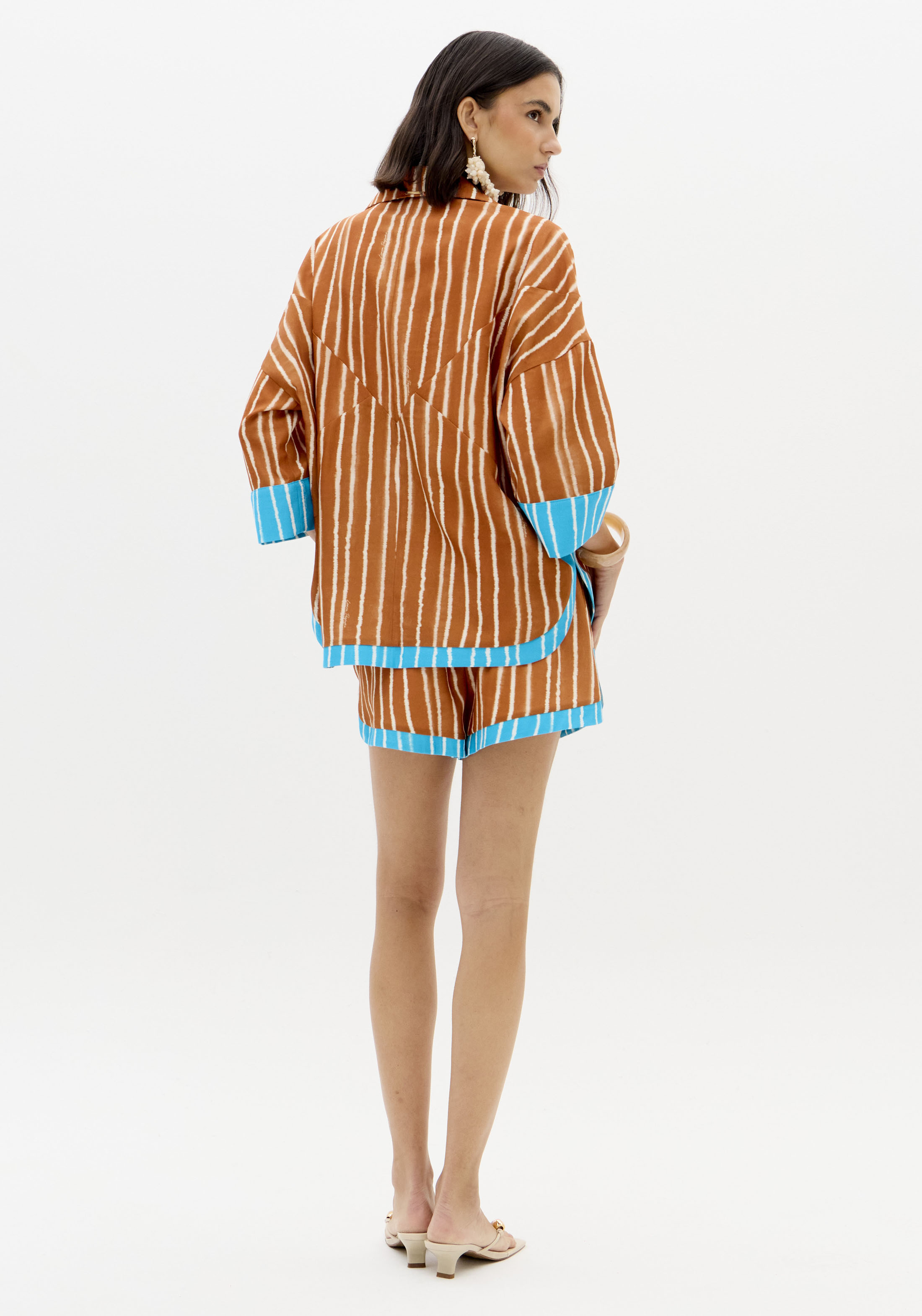 Calções com Riscas Laranja - Lança Perfume 3