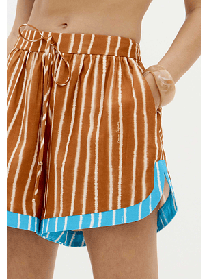 Calções com Riscas Laranja - Lança Perfume