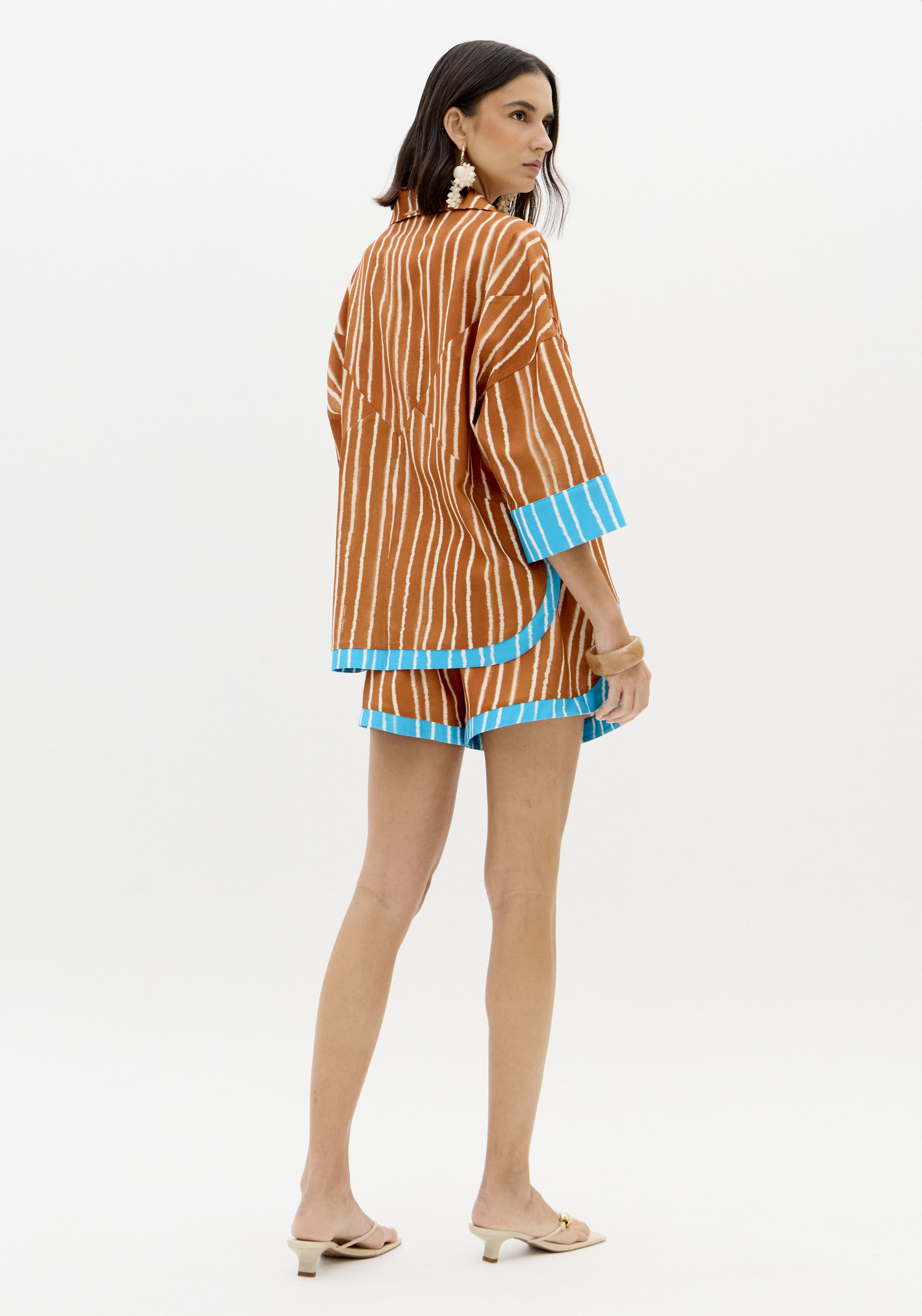 Camisa Riscas Laranja - Lança Perfume 3