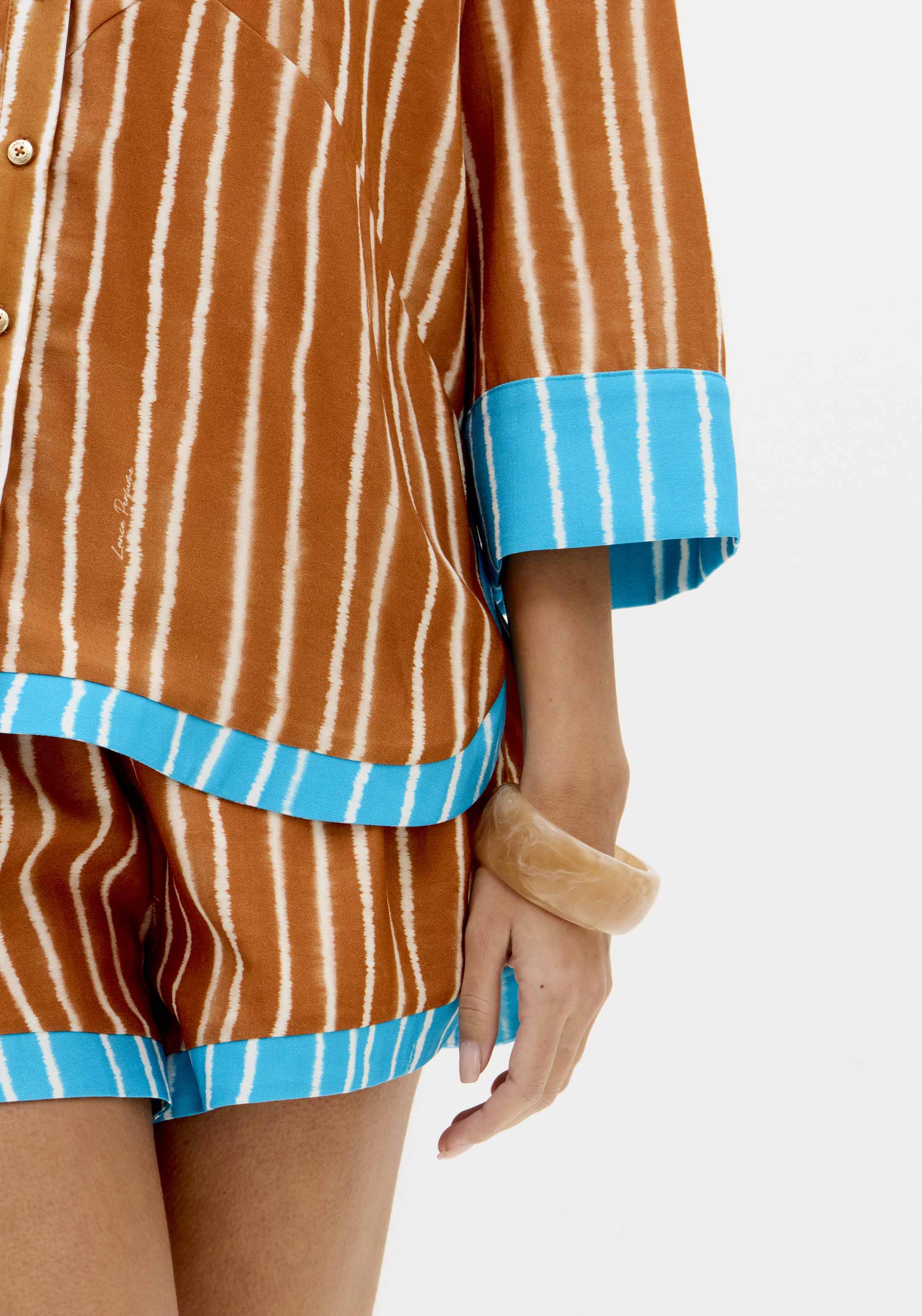 Camisa Riscas Laranja - Lança Perfume 4