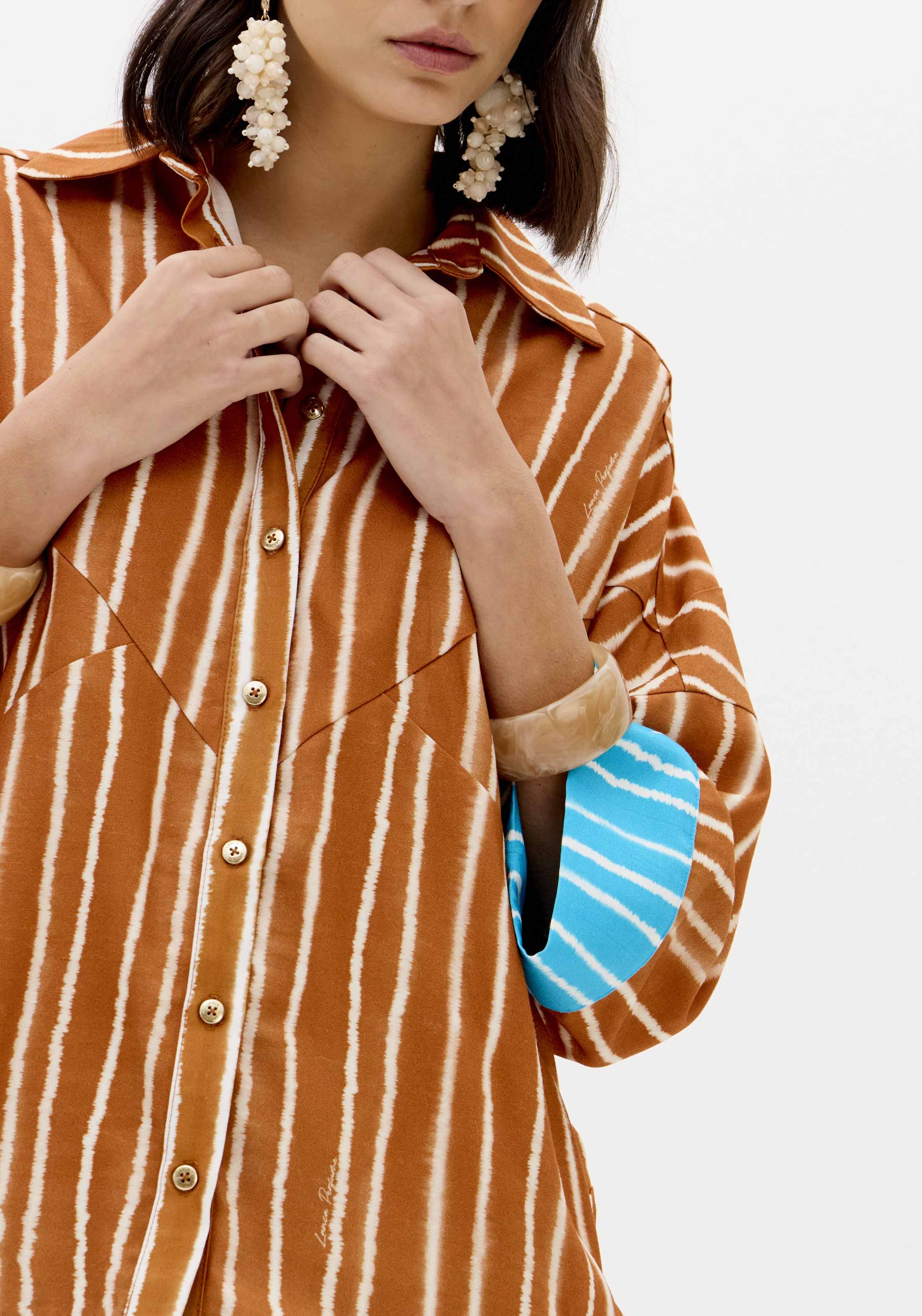 Camisa Riscas Laranja - Lança Perfume 5