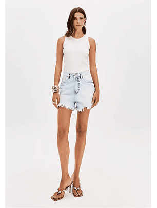 Calções em Ganga Clara - Lança Perfume