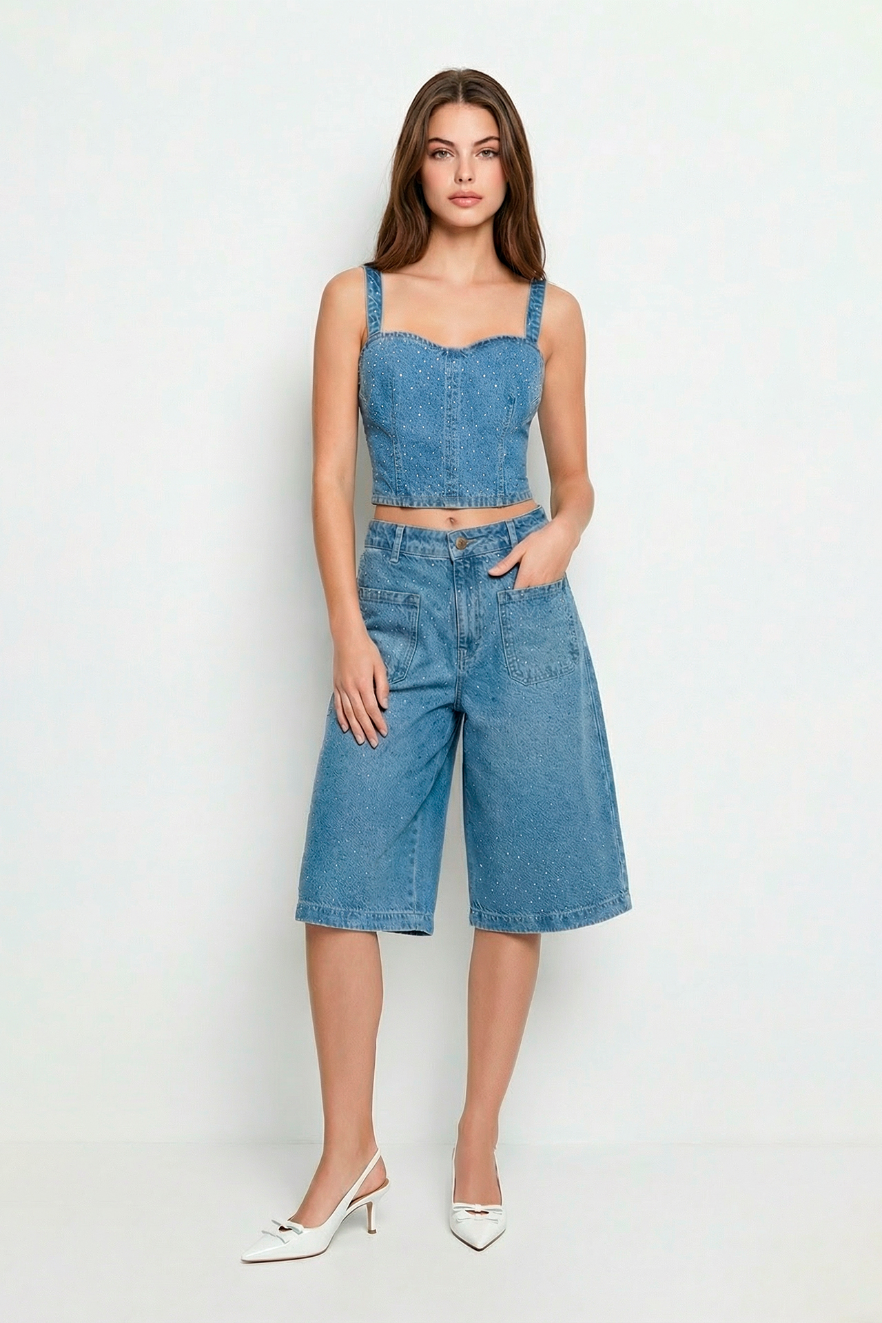 Calções Compridos com Brilhos - SAHOCO  3