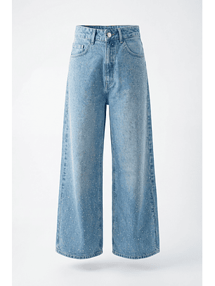 Calças Wide Leg com Strass Ganga - SAHOCO 