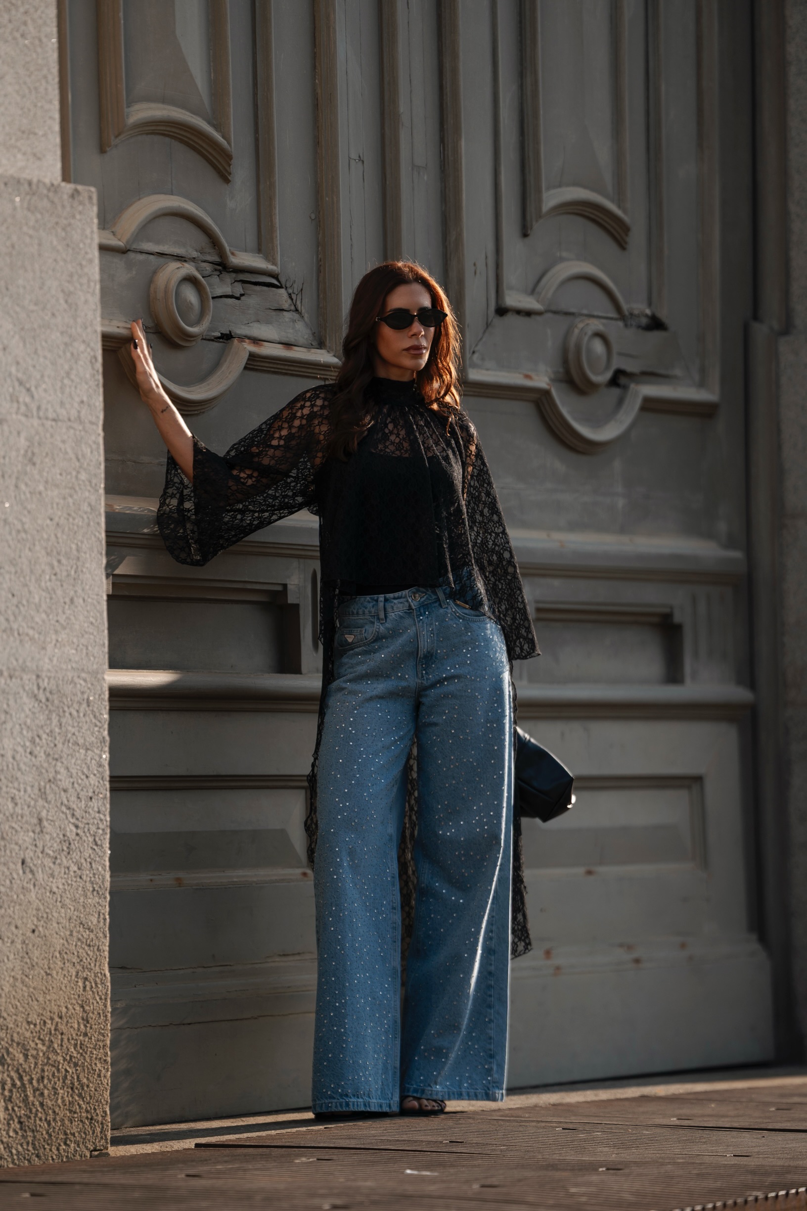 Calças Wide Leg com Strass Ganga - SAHOCO  3