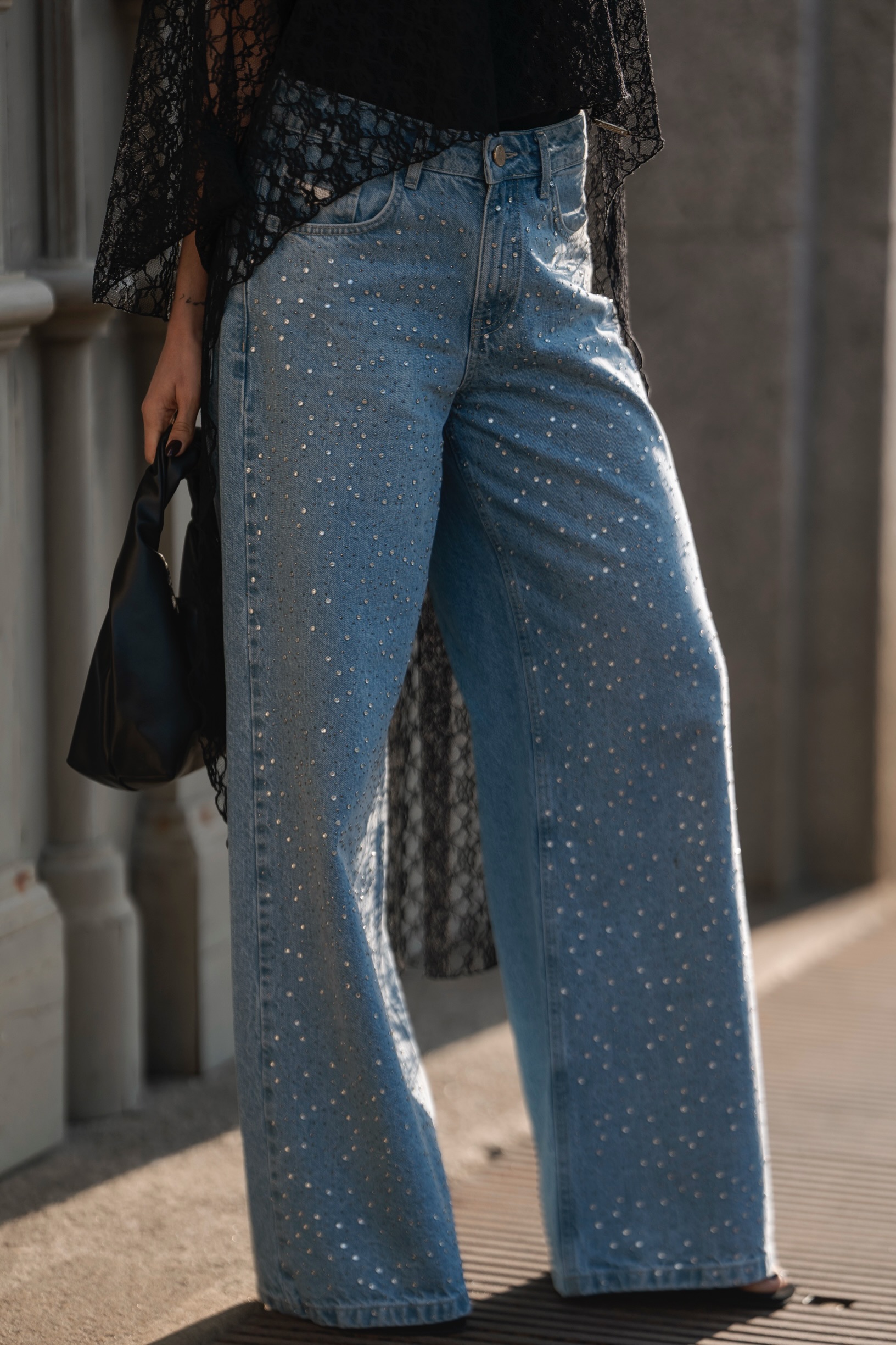 Calças Wide Leg com Strass Ganga - SAHOCO  2